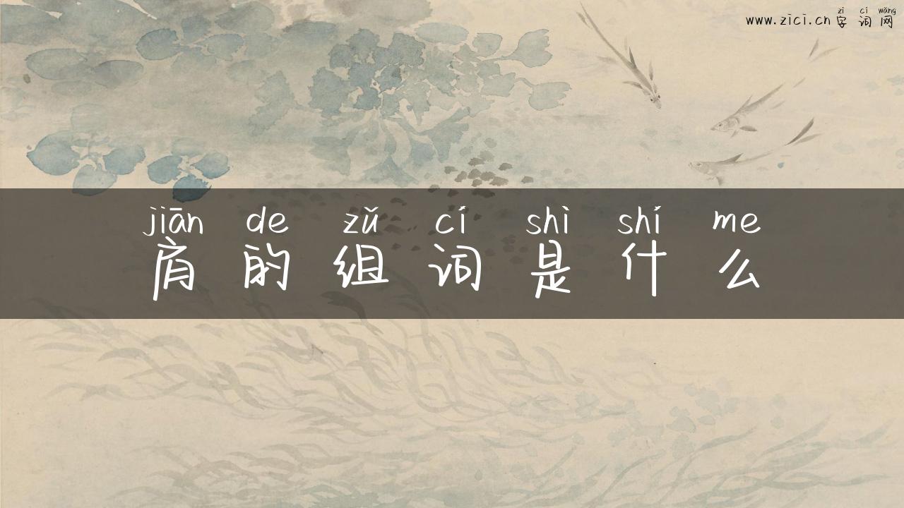 肩的组词是什么