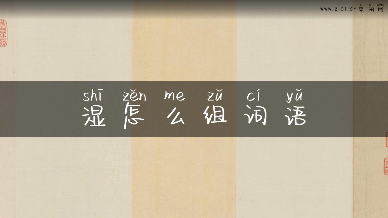 湿怎么组词语