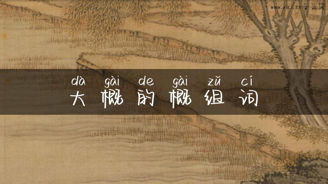大概的概组词