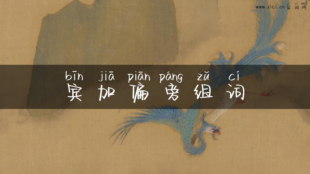 宾加偏旁组词