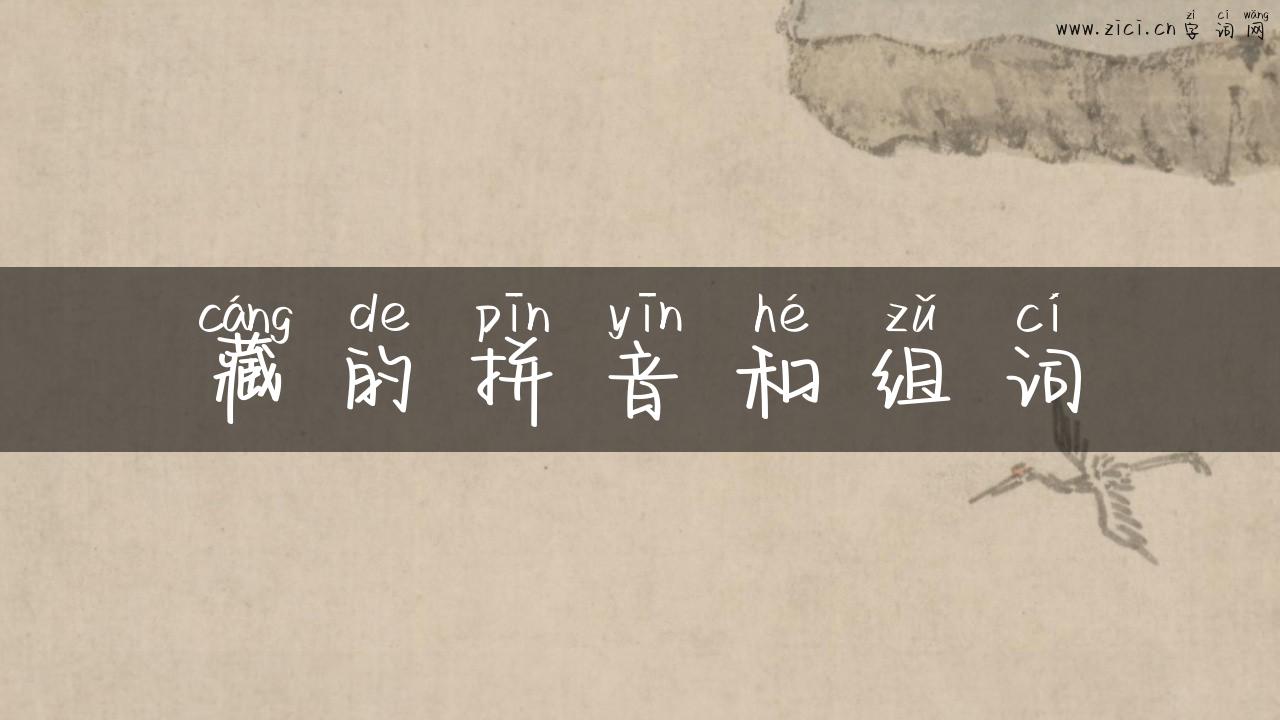 藏的拼音和组词