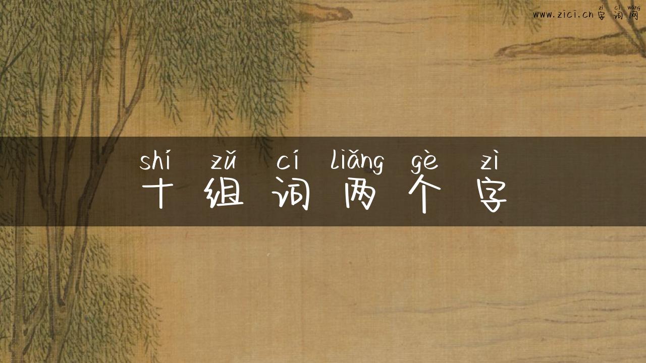 十组词两个字