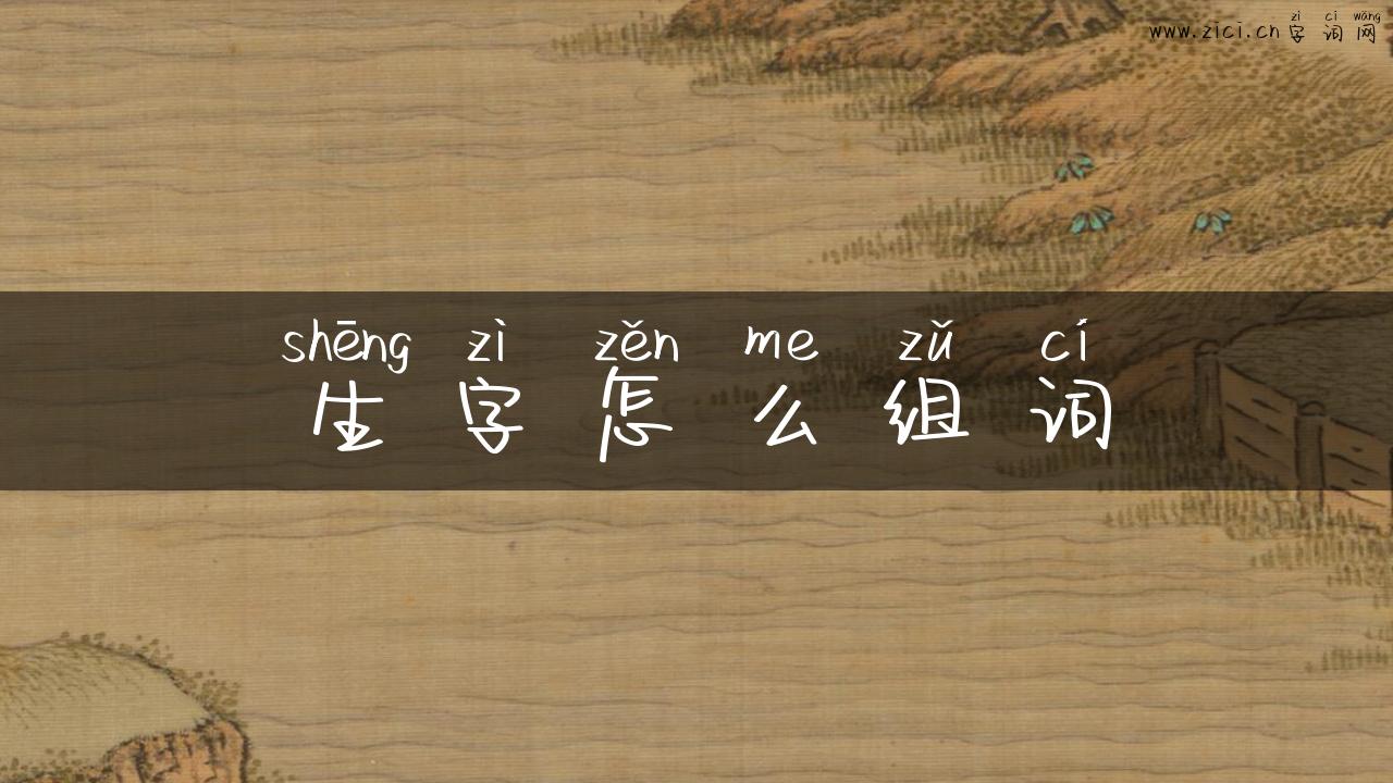 生字怎么组词