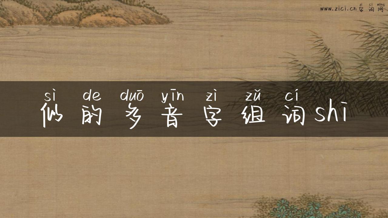 似的多音字组词shi