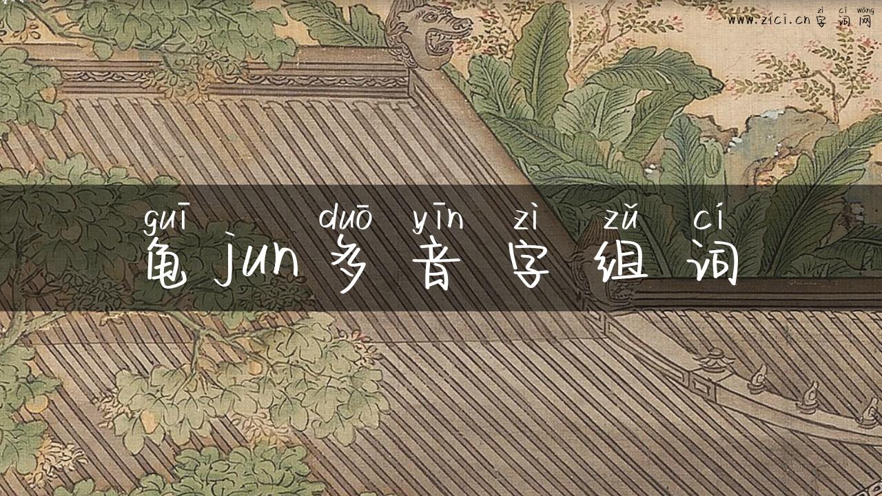龟jun多音字组词