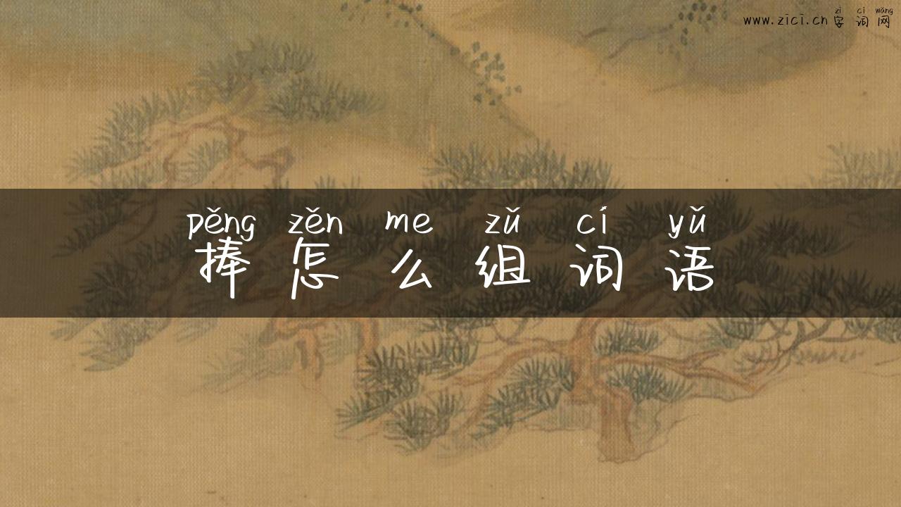 捧怎么组词语