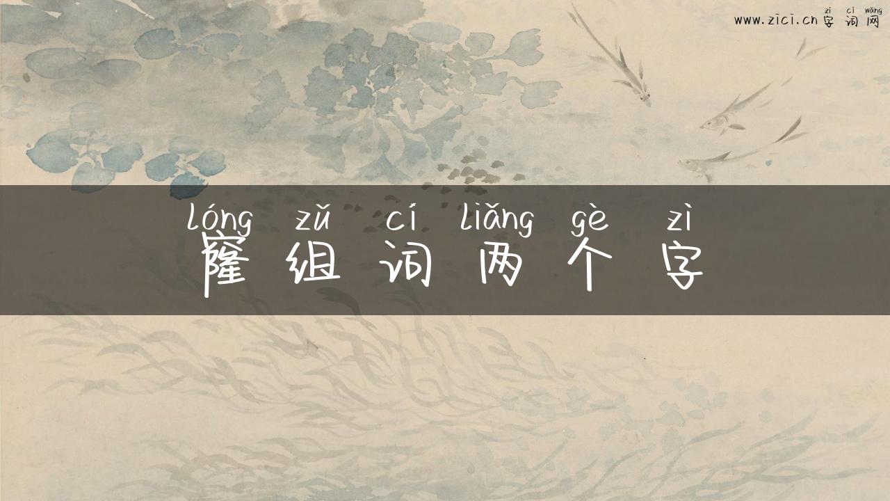 窿组词两个字