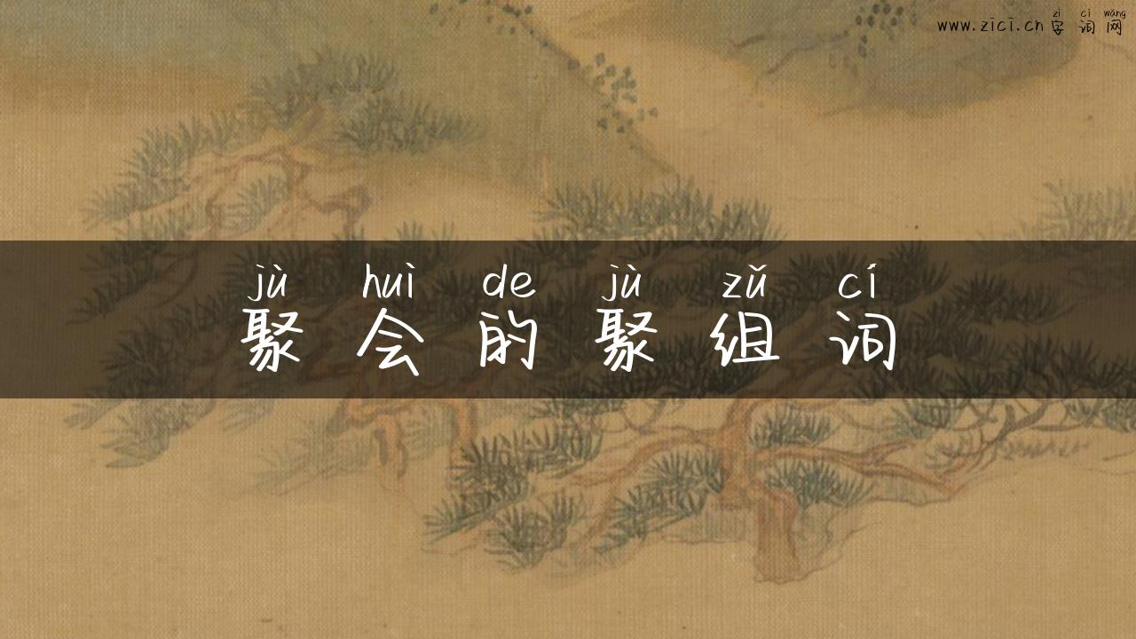 聚会的聚组词