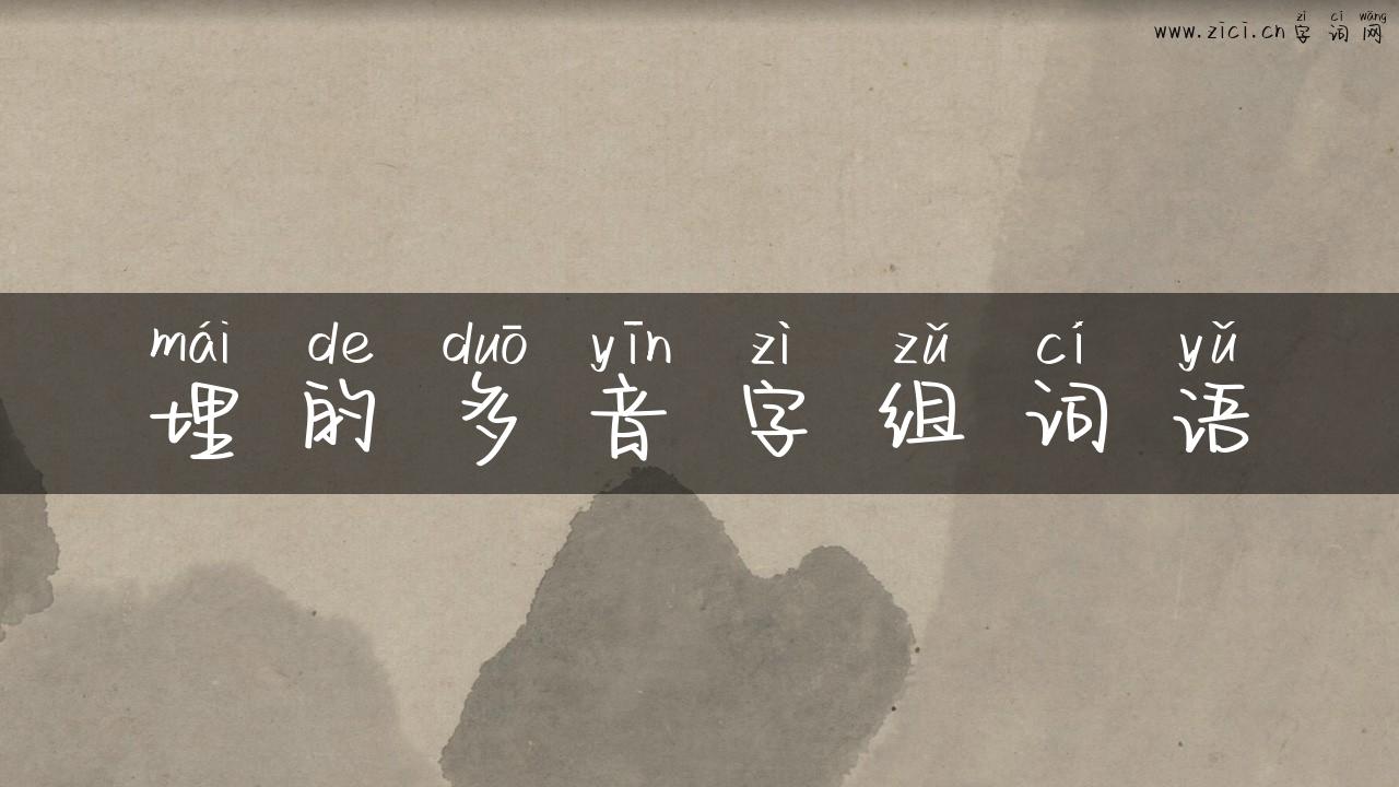 埋的多音字组词语