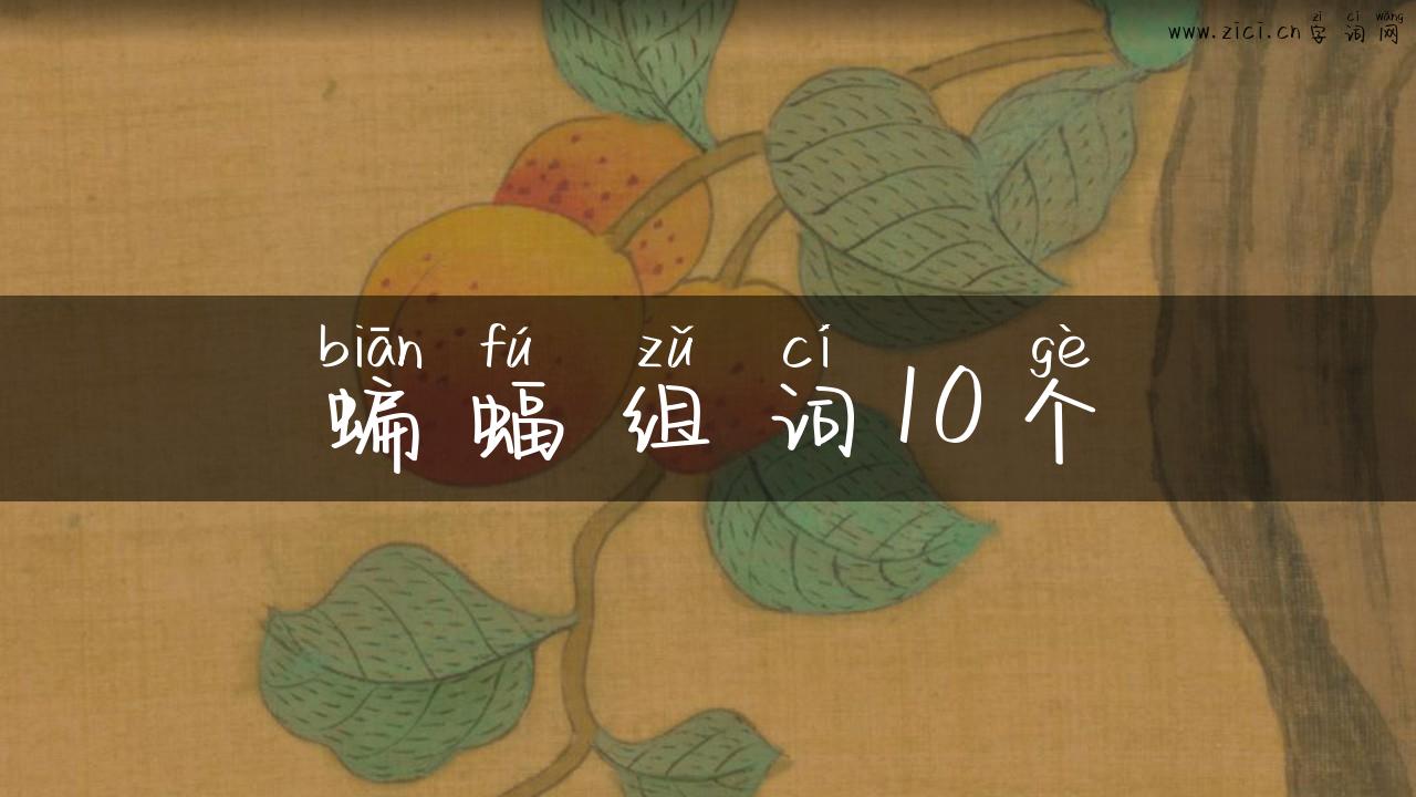 蝙蝠组词10个