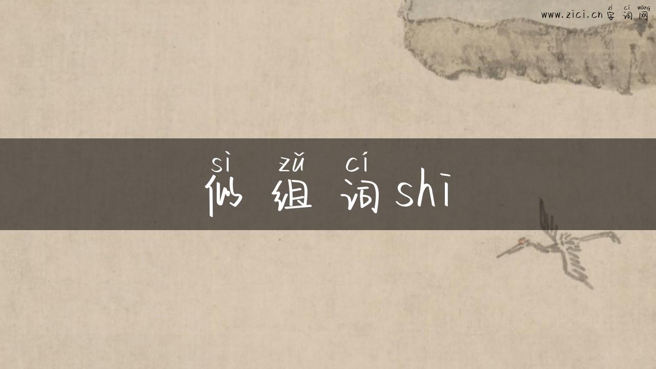 似组词shi