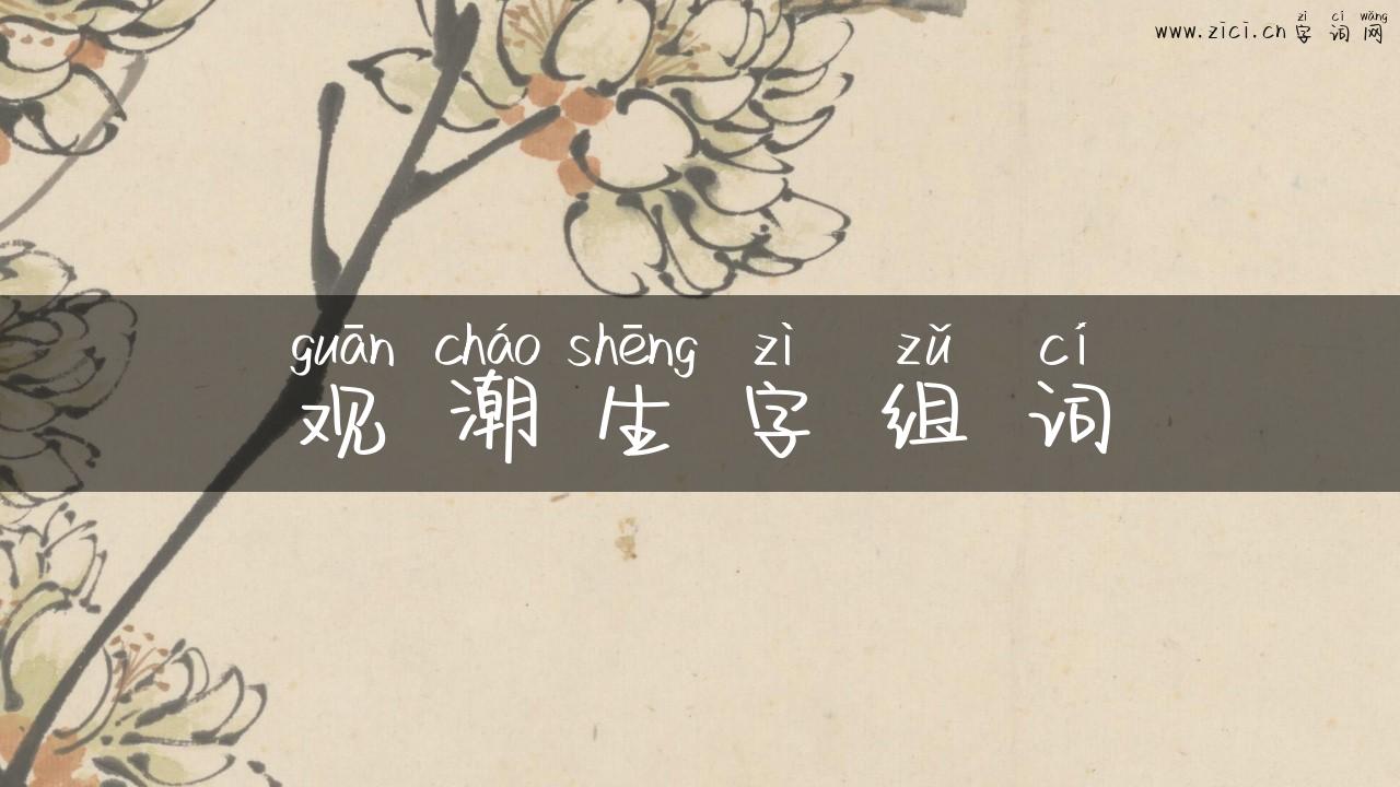 观潮生字组词