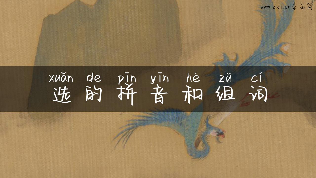 选的拼音和组词