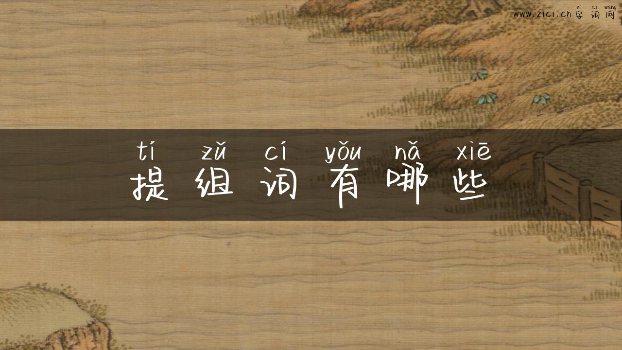 提组词有哪些