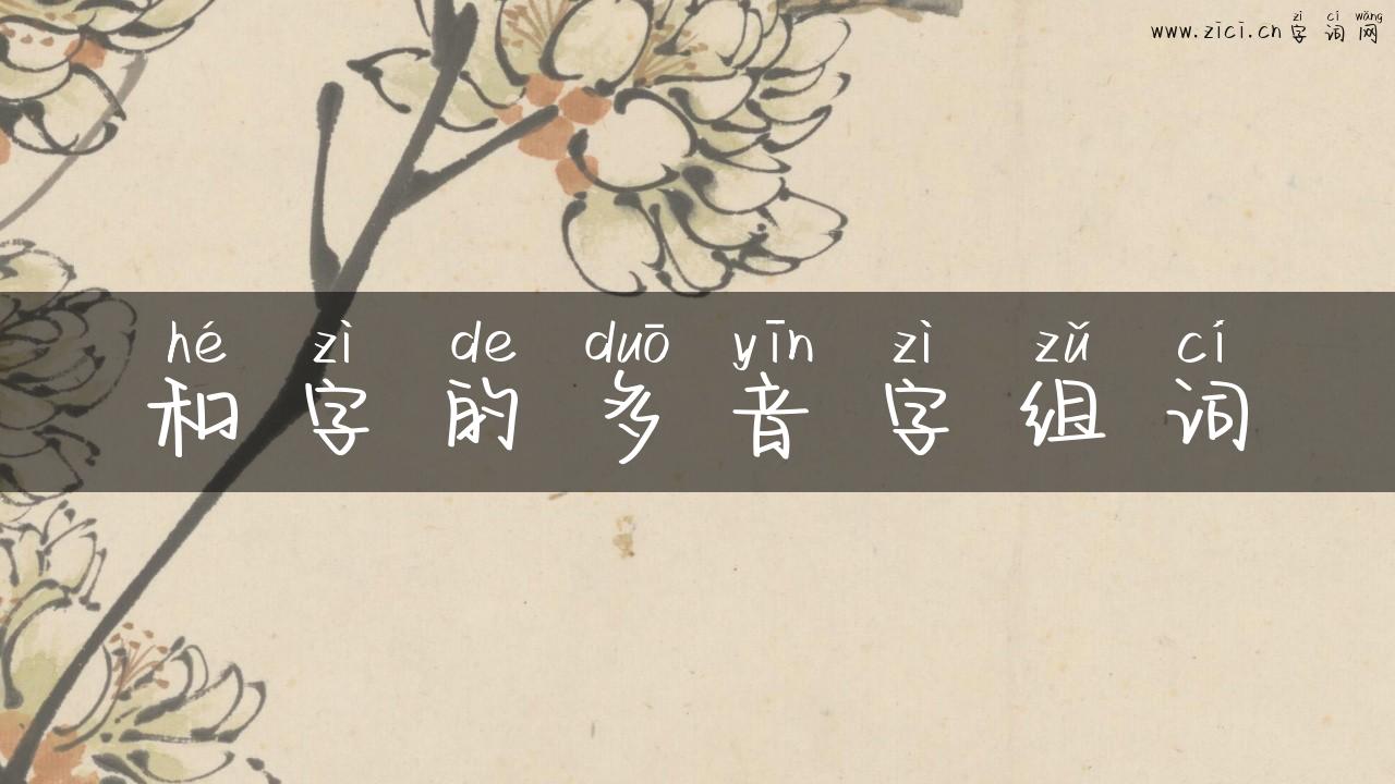 和字的多音字组词