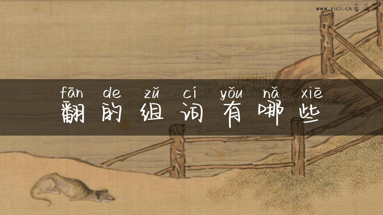 翻的组词有哪些