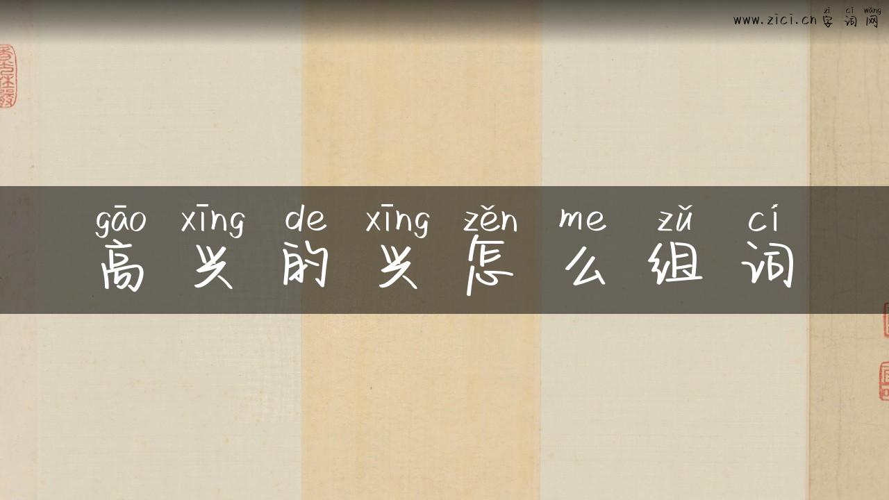 高兴的兴怎么组词