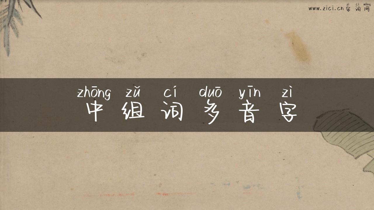 中组词多音字