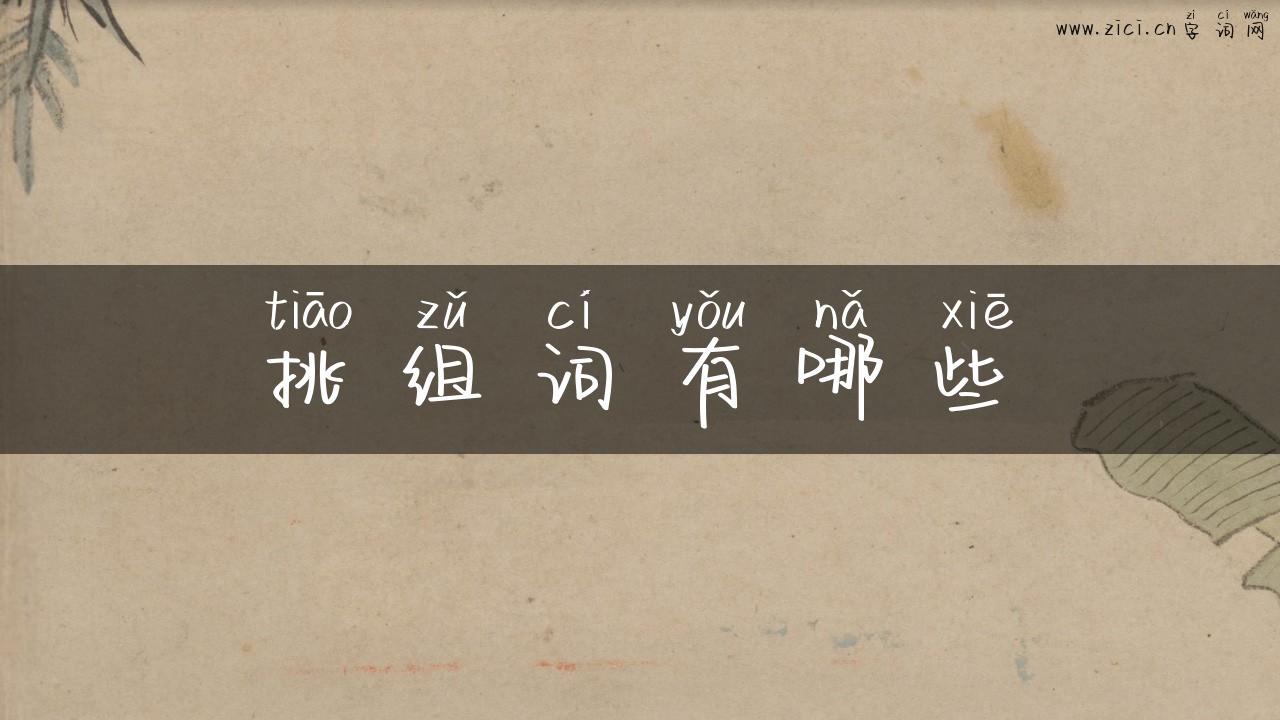 挑组词有哪些