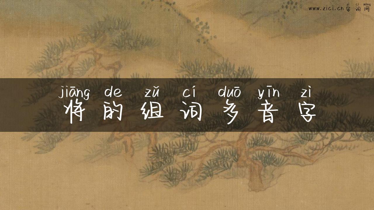 将的组词多音字