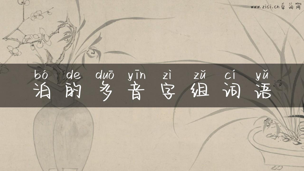 泊的多音字组词语
