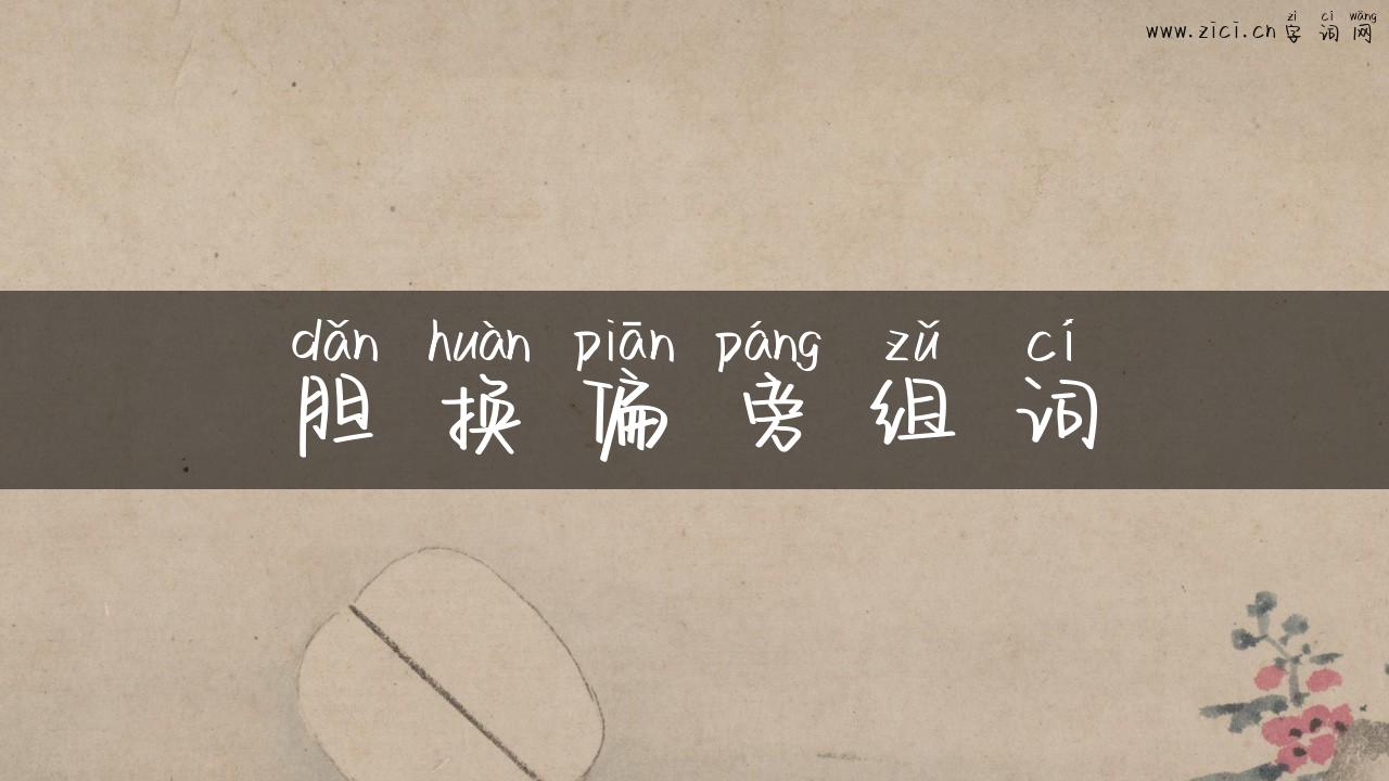 胆换偏旁组词