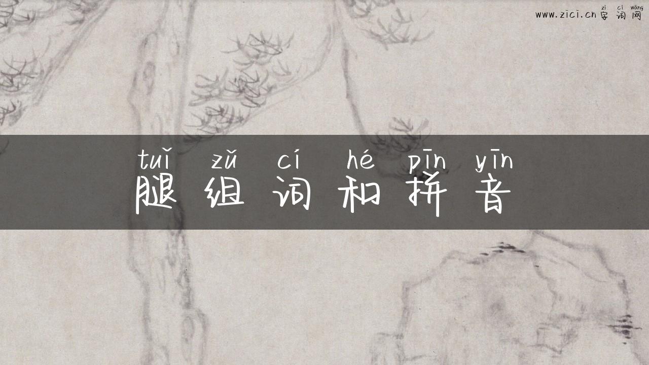 腿组词和拼音