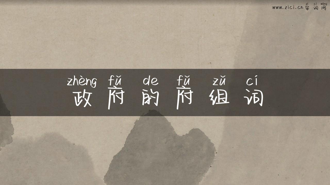 政府的府组词