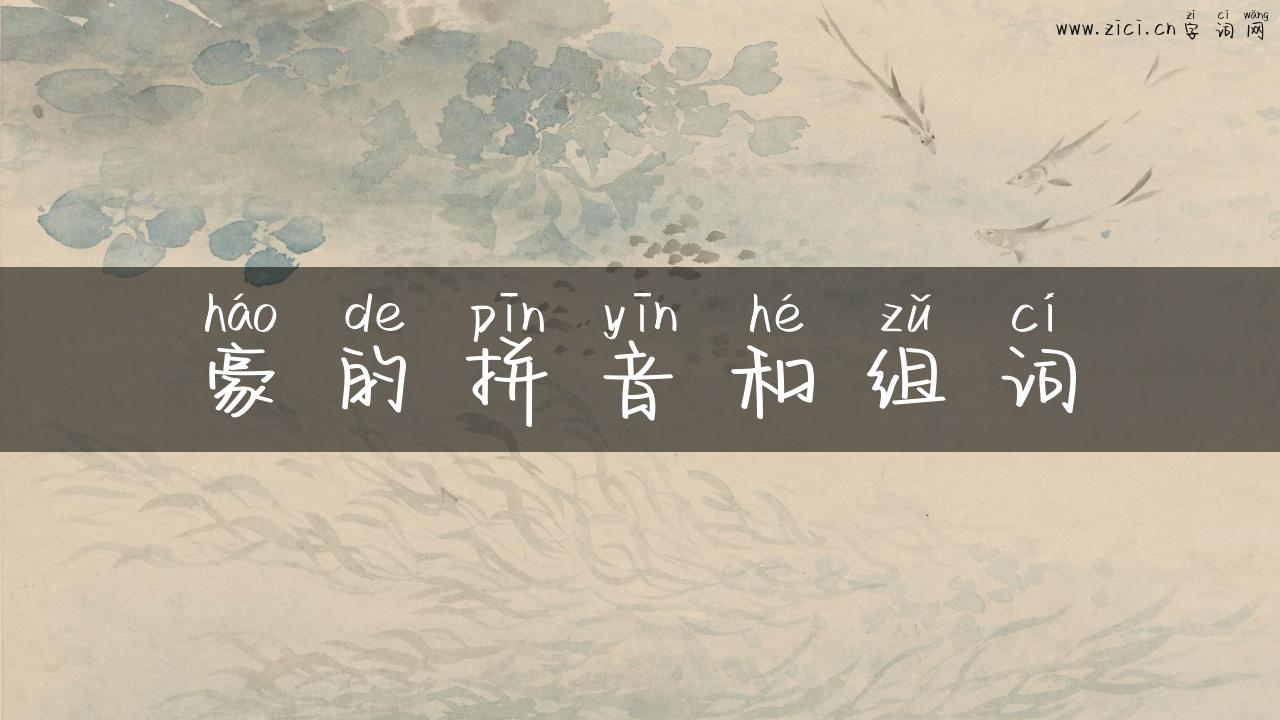 豪的拼音和组词