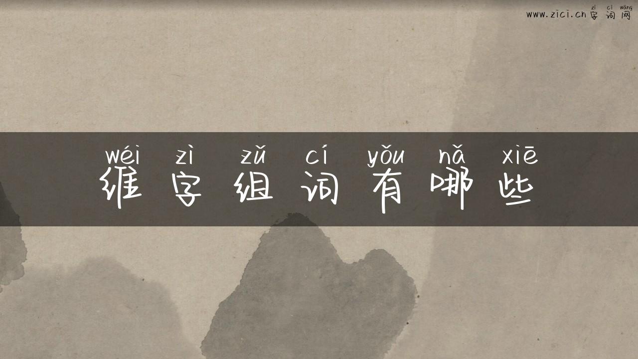 维字组词有哪些