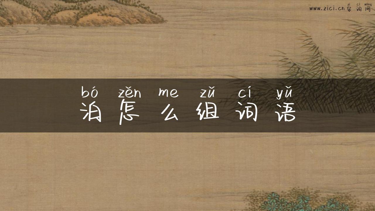 泊怎么组词语