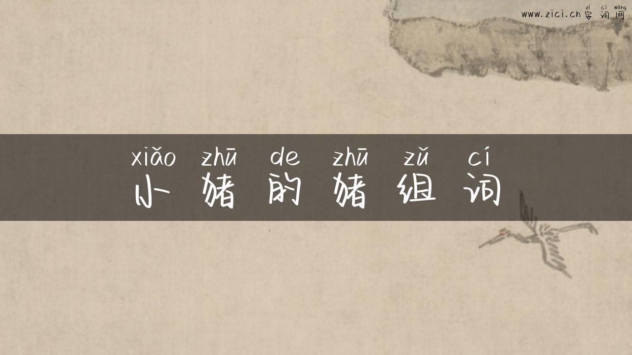 小猪的猪组词