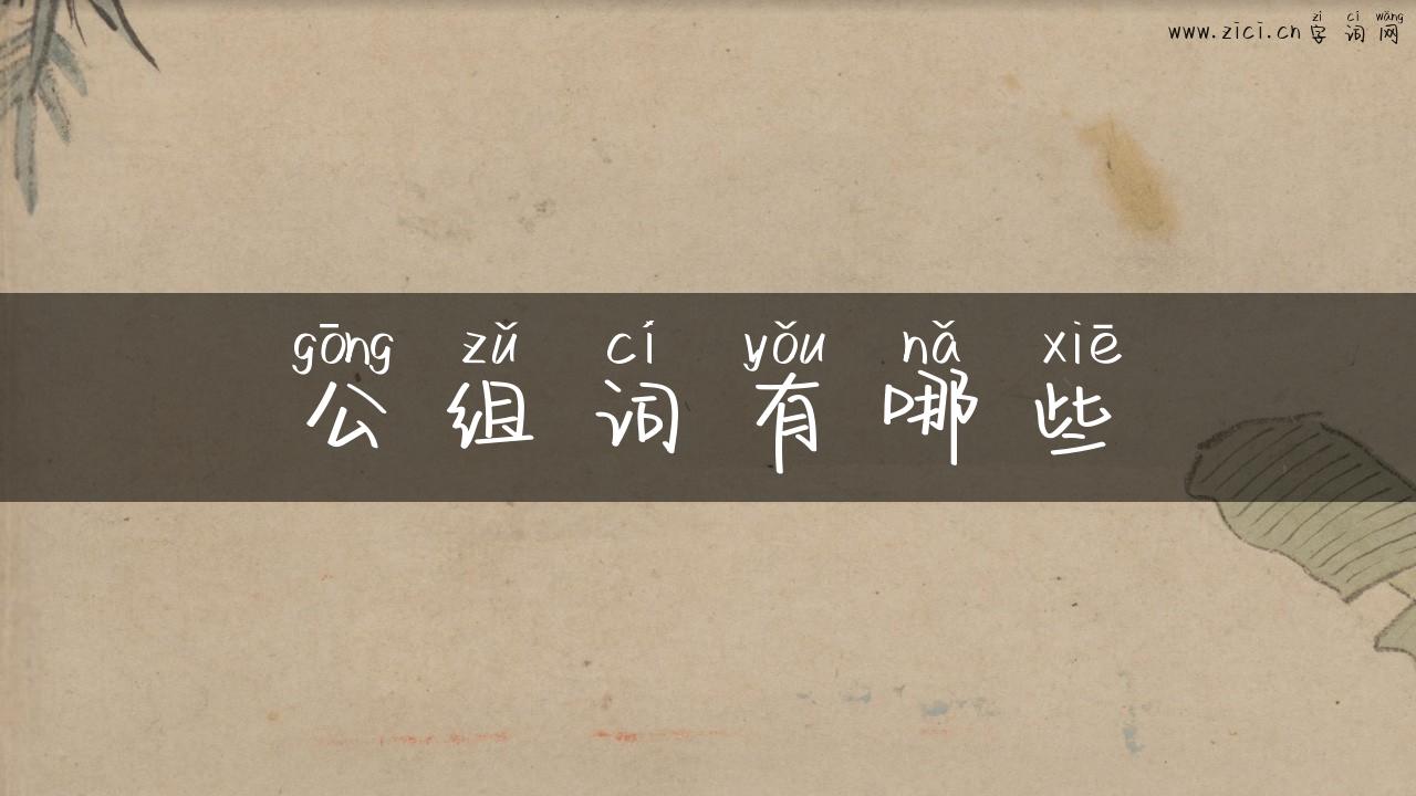公组词有哪些