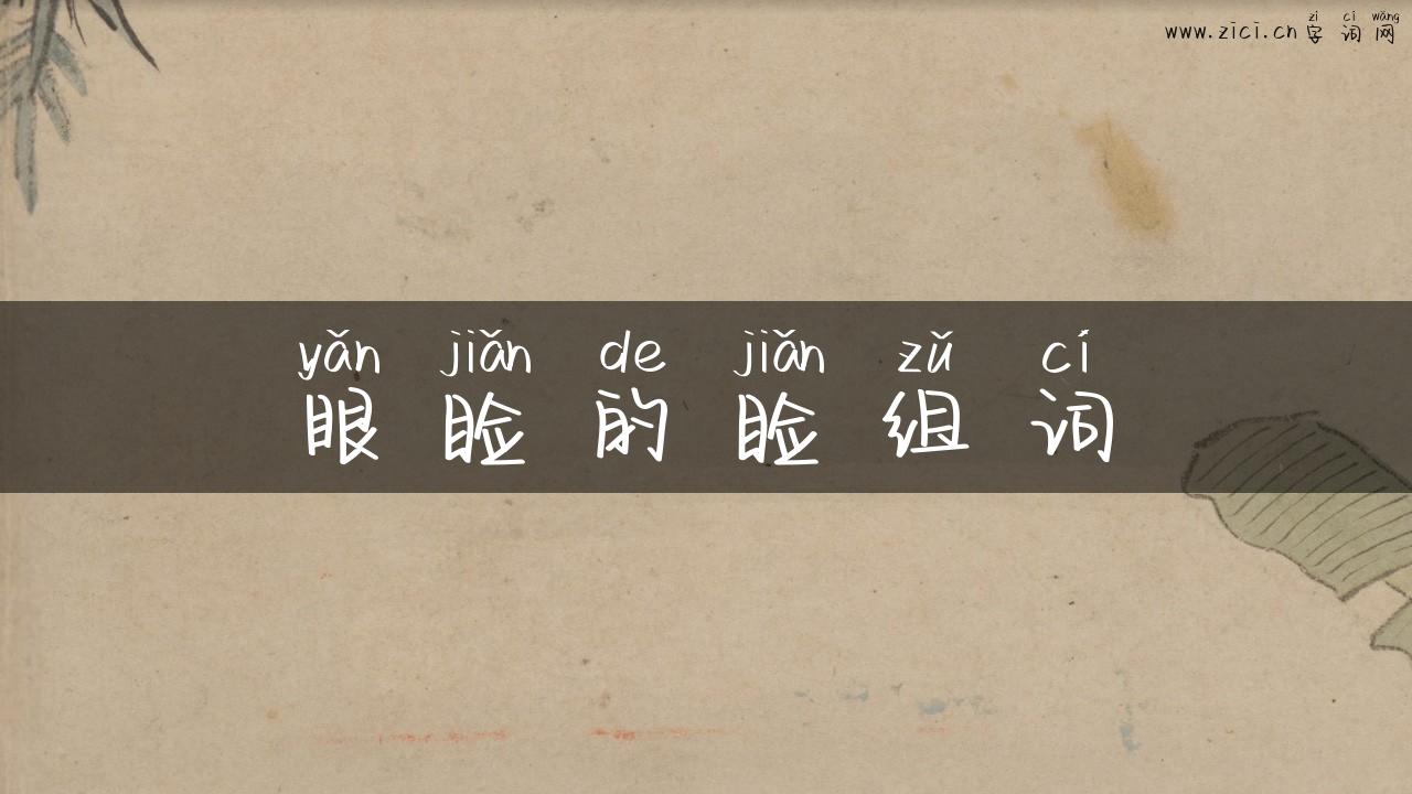 眼睑的睑组词