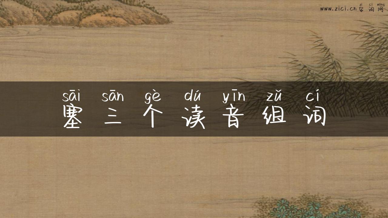 塞三个读音组词