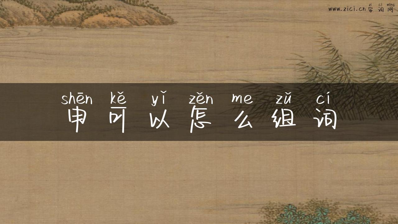 申可以怎么组词