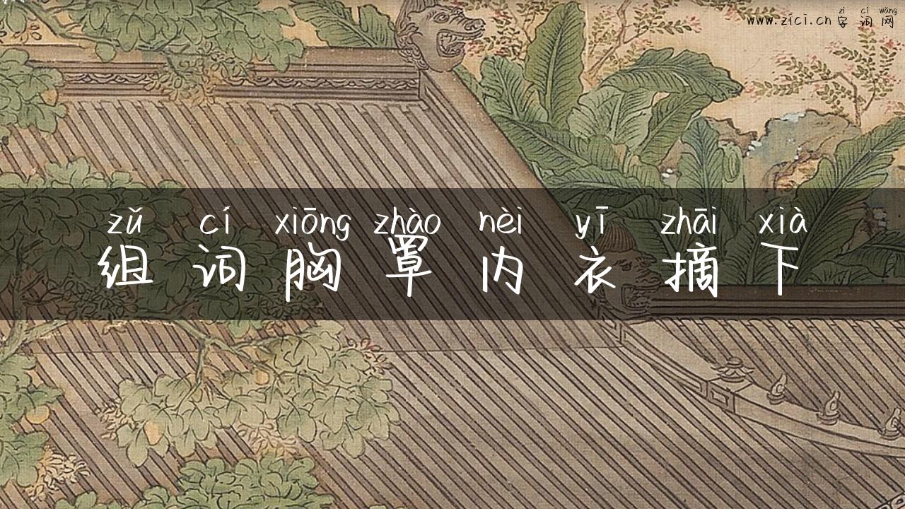 组词胸罩内衣摘下