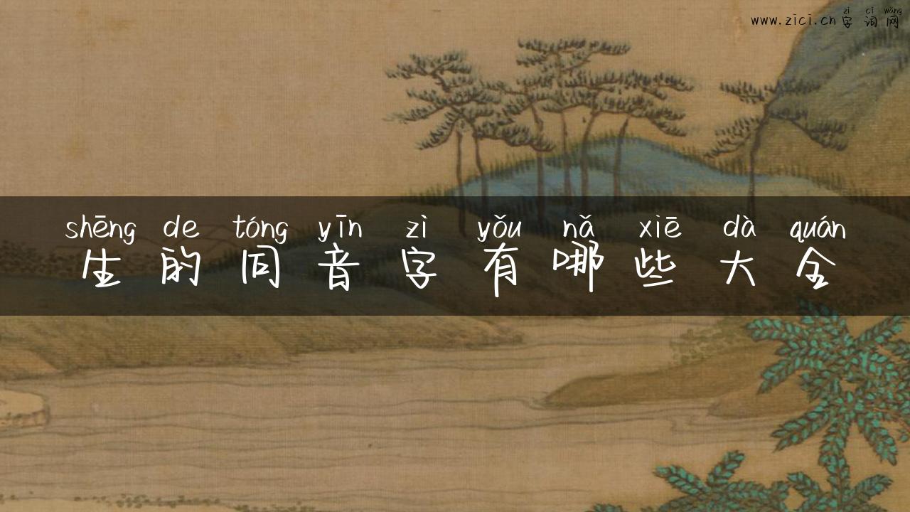 生的同音字有哪些大全