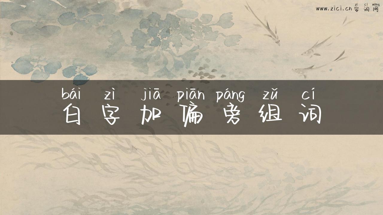 白字加偏旁组词