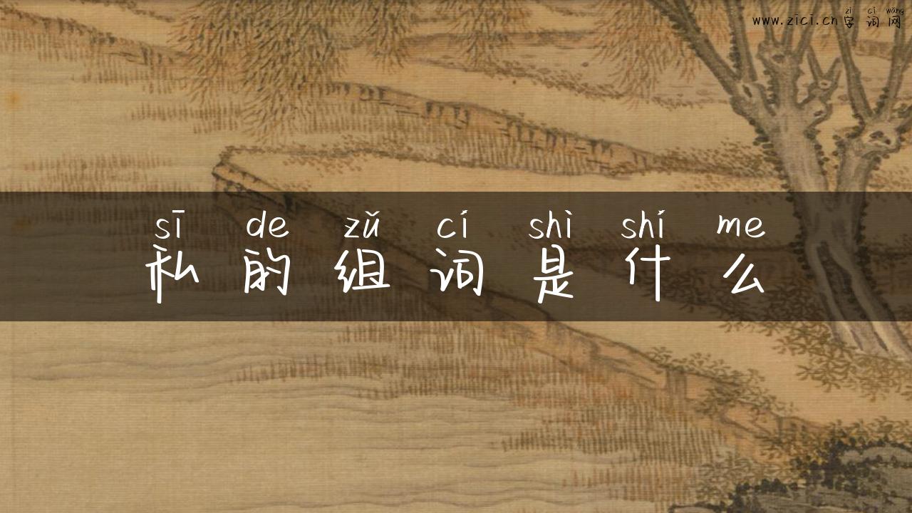 私的组词是什么