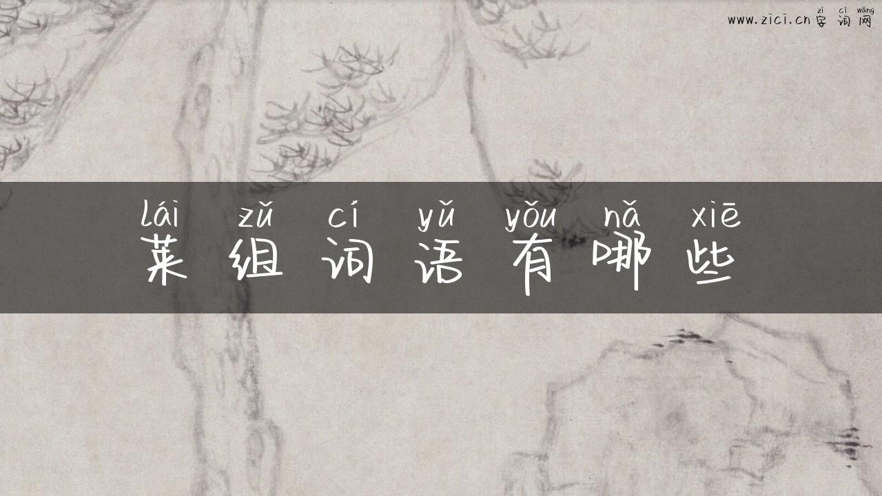莱组词语有哪些