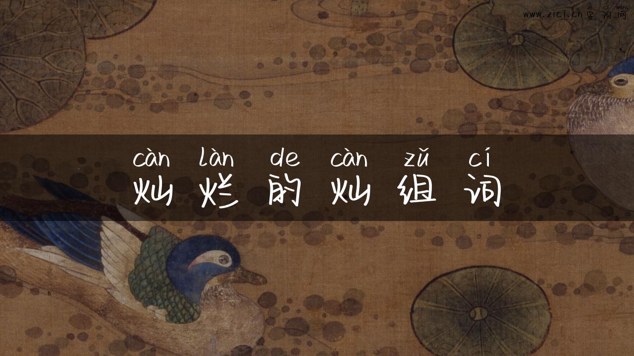灿烂的灿组词