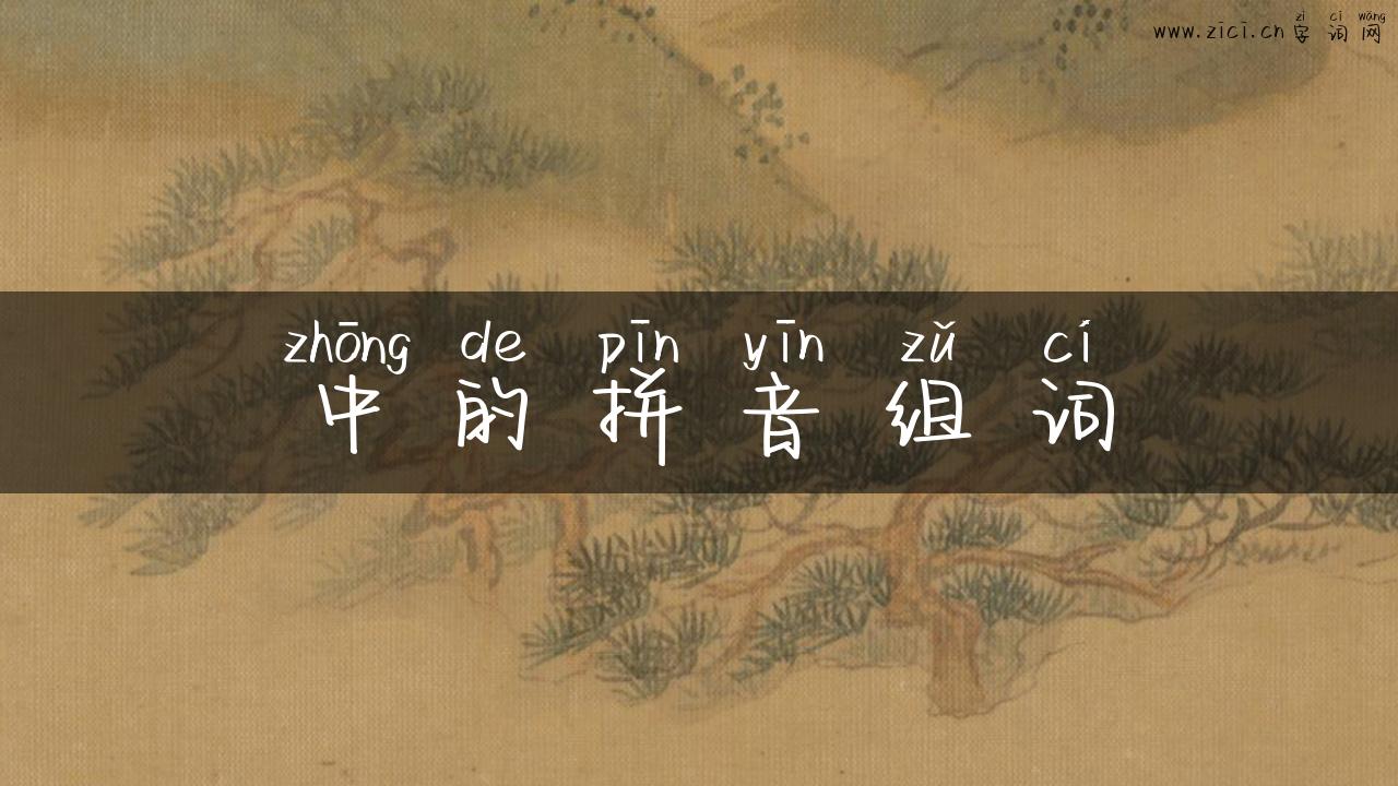 中的拼音组词