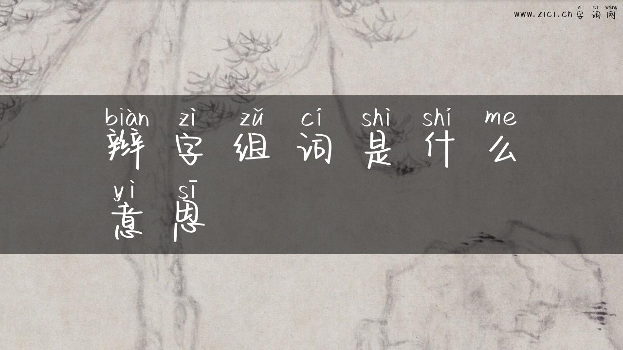 辫字组词是什么意思