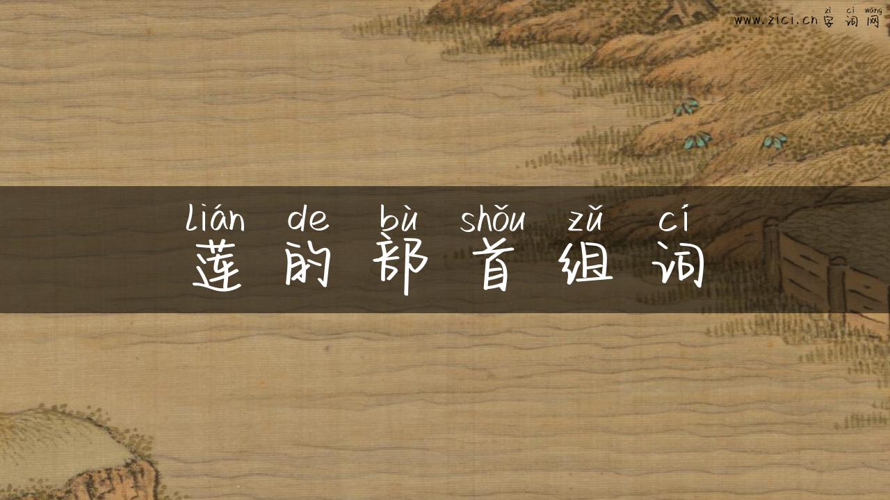 莲的部首组词
