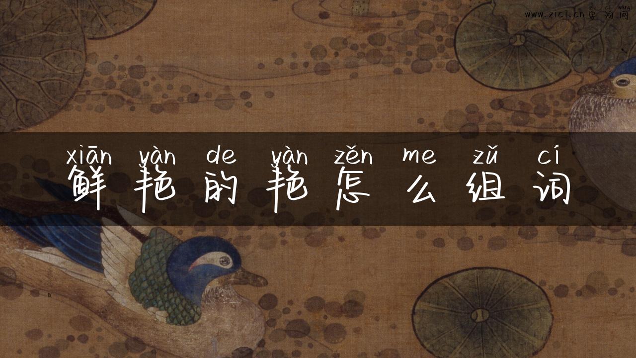 鲜艳的艳怎么组词