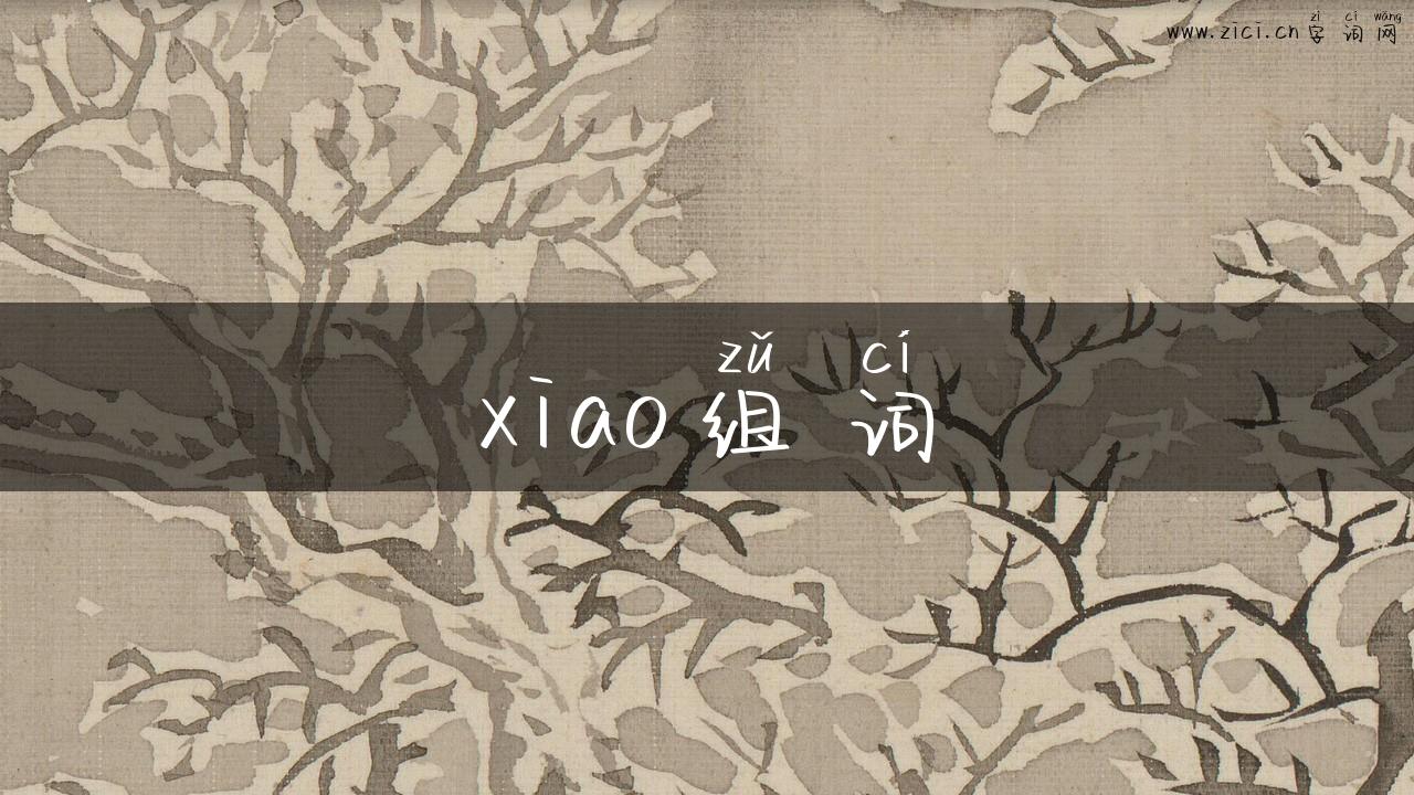 xiao组词