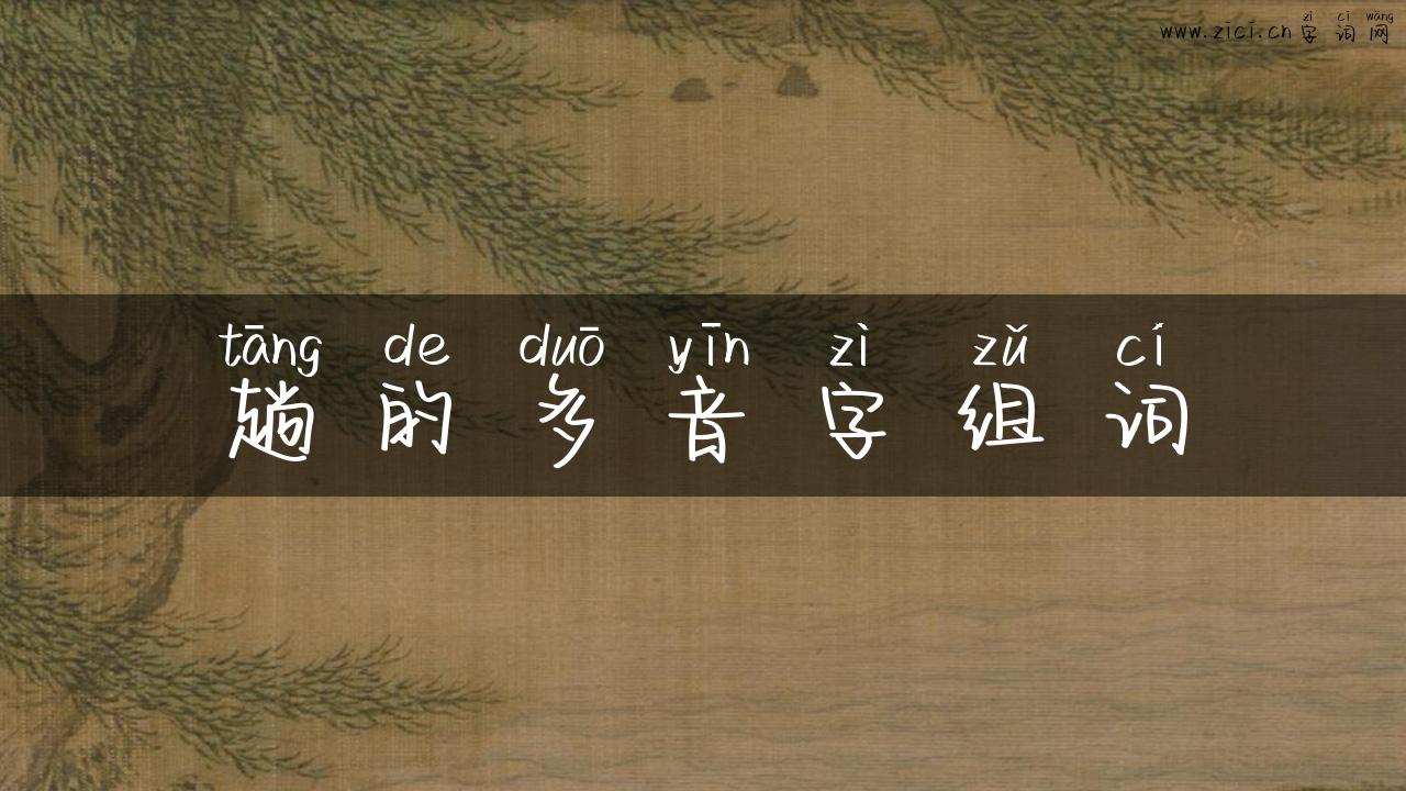 趟的多音字组词