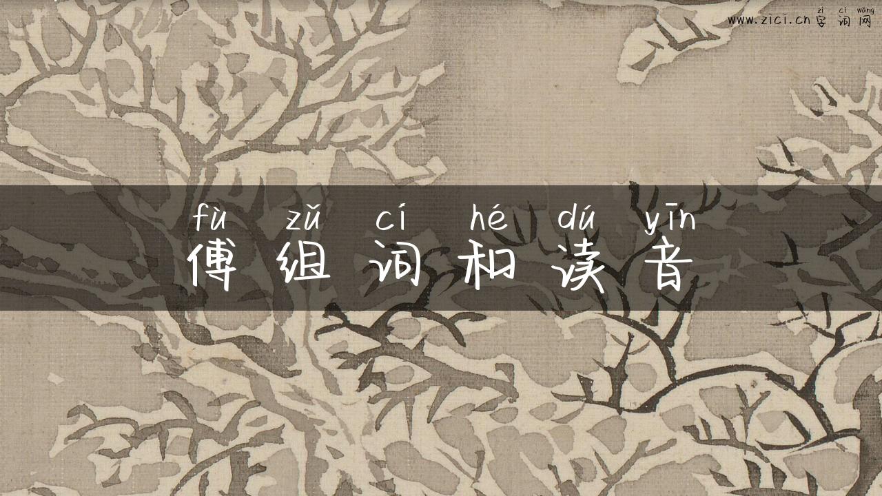 傅组词和读音