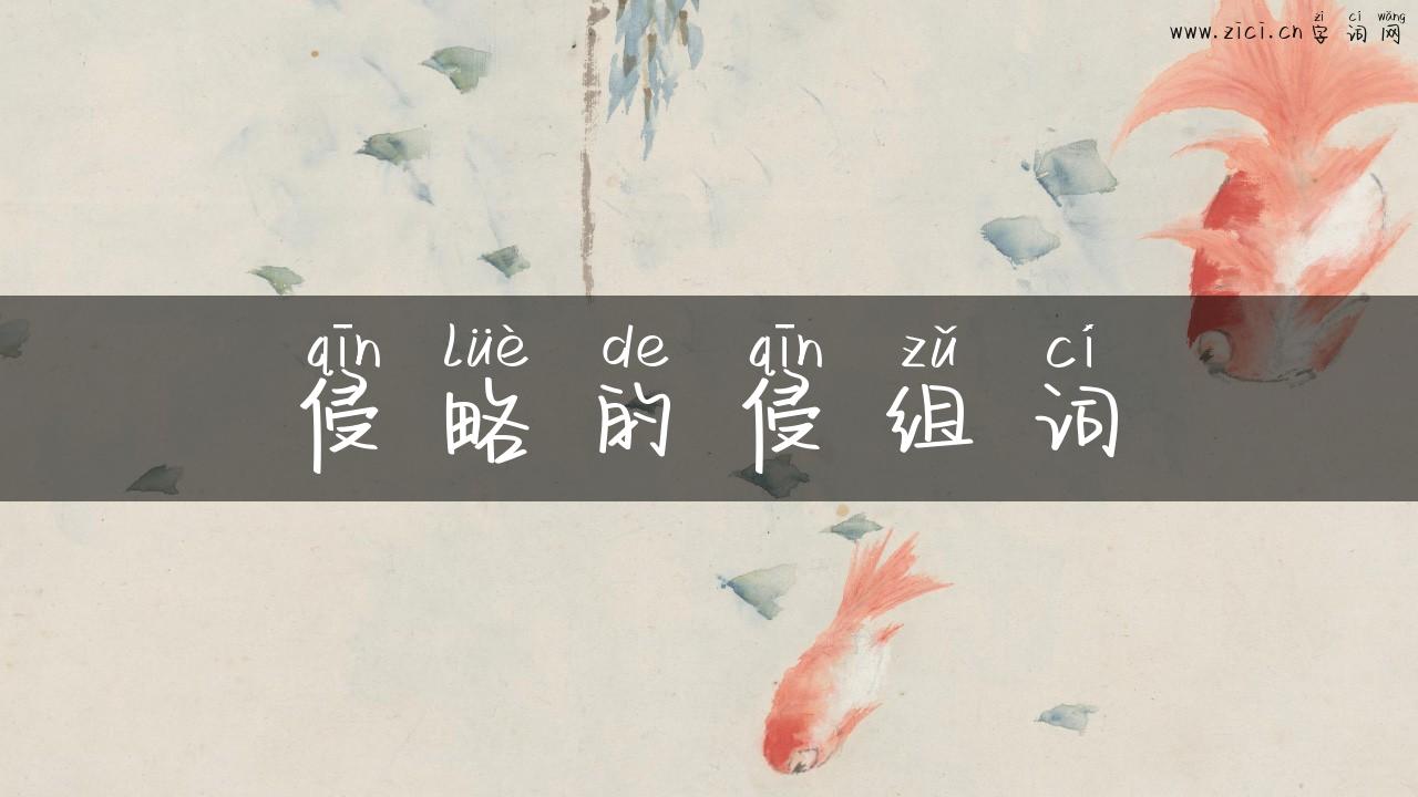 侵略的侵组词
